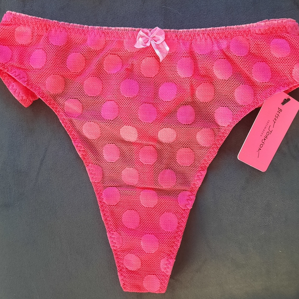 Betsey Johnson bubble mesh thong
